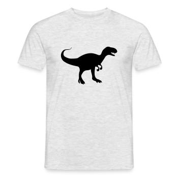 dinosaurier_rex_f1 - T-shirt homme - gris chiné - Devant - AI Model Male 178 dark (178cm)