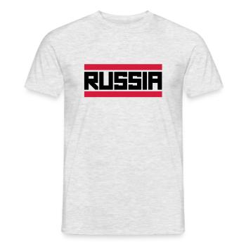 russia - Männer T-Shirt - Grau meliert - Vorne - AI Model Male 178 dark (178cm)