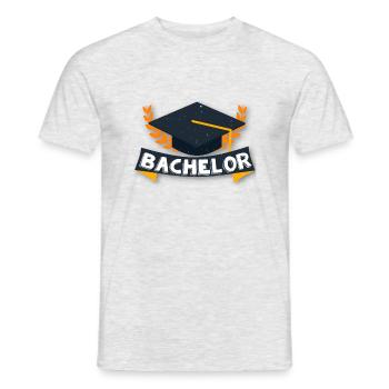 Bachelor - Mænd T-shirt - grå meleret - Foran - AI Model Male 178 dark (178cm)