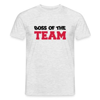 boss_of_the_team02 - T-shirt homme - gris chiné - Devant - AI Model Male 178 dark (178cm)