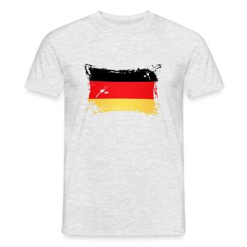 Flagge Deutschland / German Flag - Männer T-Shirt - Grau meliert - Vorne - AI Model Male 178 dark (178cm)