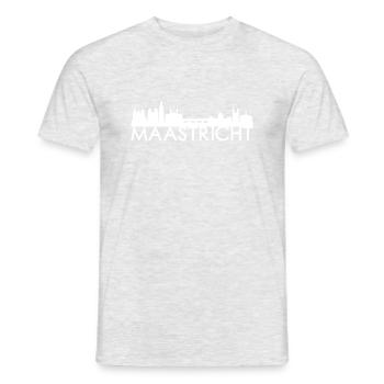 Maastricht Niederlande Skyline Geschenk Idee - Männer T-Shirt - Grau meliert - Vorne - AI Model Male 178 dark (178cm)