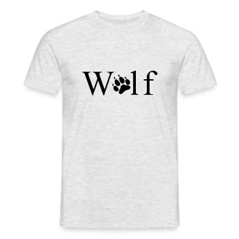 Wolf Paw - Men's T-Shirt - heather grey - Front - AI Model Male 178 dark (178cm)