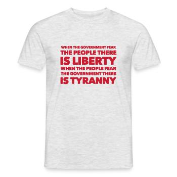 Fear the people - Men's T-Shirt - heather grey - Front - AI Model Male 178 dark (178cm)