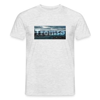 Tromsø - die Perle am Polarkreis - Männer T-Shirt - Grau meliert - Vorne - AI Model Male 178 dark (178cm)