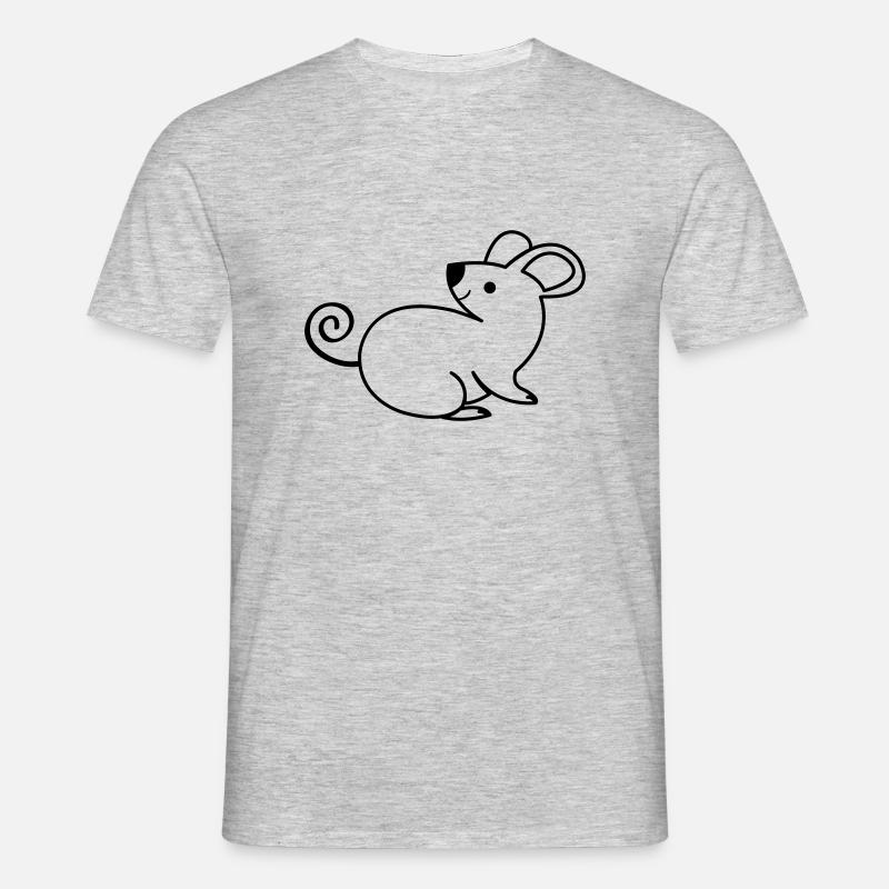 Maus - Männer T-Shirt - Grau meliert