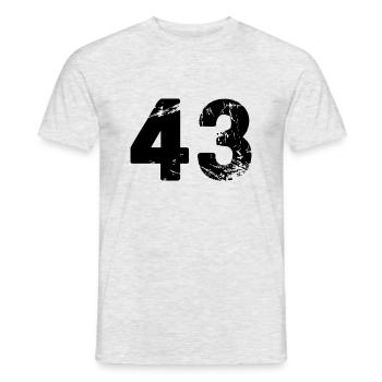 43 - T-shirt homme - gris chiné - Devant - AI Model Male 178 dark (178cm)