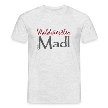 Waldviertler Madl - Männer T-Shirt - Grau meliert - Vorne - AI Model Male 178 dark (178cm)
