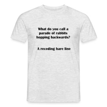 Hare Backwards Pun - Men's T-Shirt - heather grey - Front - AI Model Male 178 dark (178cm)