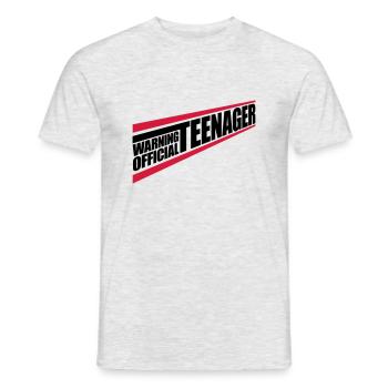 avertissement citation officielle d’adolescent - T-shirt homme - gris chiné - Devant - AI Model Male 178 dark (178cm)