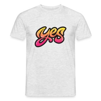 yes sing funny no girl feminism apply always - Men's T-Shirt - heather grey - Front - AI Model Male 178 dark (178cm)
