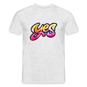 yes sing funny no girl feminism apply always - Men's T-Shirt - heather grey - Front - AI Model Male 178 dark (178cm)