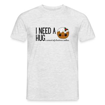 I NEED A HUGe amount of christmas cookies black - Männer T-Shirt - Grau meliert - Vorne - AI Model Male 178 dark (178cm)