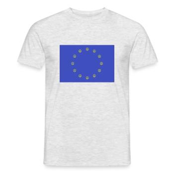 Peace Europe Flag - Men's T-Shirt - heather grey - Front - AI Model Male 178 dark (178cm)