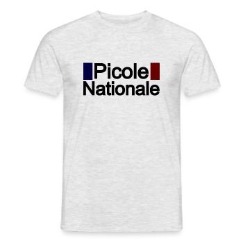 Picole nationale - T-shirt homme - gris chiné - Devant - AI Model Male 178 dark (178cm)