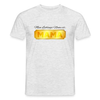 My favorite name is MAMA - Mother's Day Gift - Men's T-Shirt - heather grey - Front - AI Model Male 178 dark (178cm)