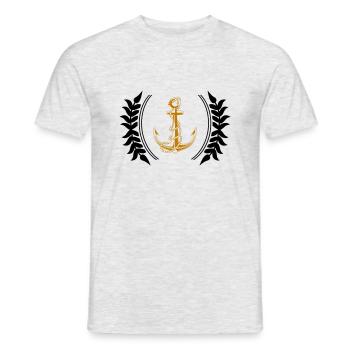 Anchor Coat of Arms - Men's T-Shirt - heather grey - Front - AI Model Male 178 dark (178cm)