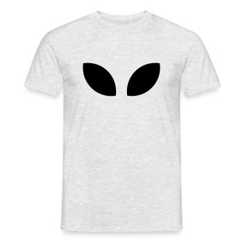 Außerirdische Augen, sie sind da - Männer T-Shirt - Grau meliert - Vorne - AI Model Male 178 dark (178cm)