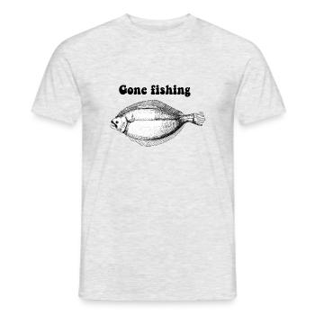 Gone fishing - Men's T-Shirt - heather grey - Front - AI Model Male 178 dark (178cm)