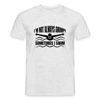 Schwimmverein Frau Schwimmen Schwimmerin Schwimmer - Männer T-Shirt - Grau meliert - Vorne - AI Model Male 178 dark (178cm)