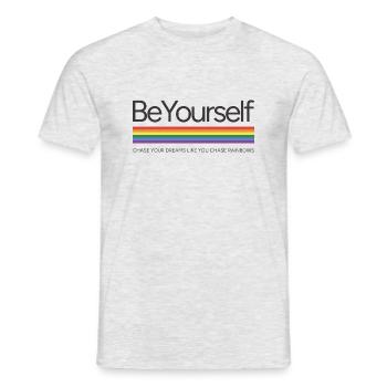 Be Yorself Design - Männer T-Shirt - Grau meliert - Vorne - AI Model Male 178 dark (178cm)