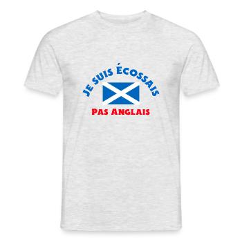 I'm Scottish not English (M) Design - Men's T-Shirt - heather grey - Front - AI Model Male 178 dark (178cm)