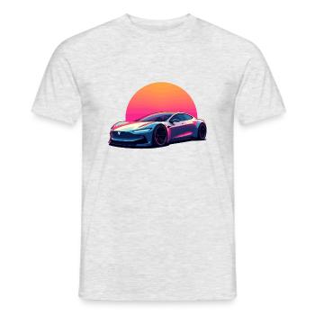 Electric Wave - Men's T-Shirt - heather grey - Front - AI Model Male 178 dark (178cm)