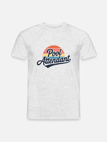 Humor by the pool - Men's T-Shirt - heather grey