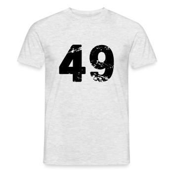 49 - Men's T-Shirt - heather grey - Front - AI Model Male 178 dark (178cm)