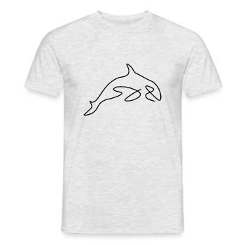 Orca - Men's T-Shirt - heather grey - Front - AI Model Male 178 dark (178cm)
