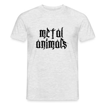 Animaux en métal - T-shirt homme - gris chiné - Devant - AI Model Male 178 dark (178cm)