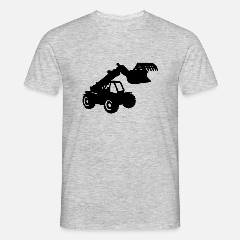 fork loader - Men's T-Shirt - heather grey
