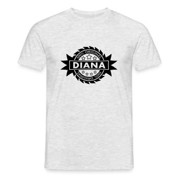 DIANA star original 1c - Männer T-Shirt - Grau meliert - Vorne - AI Model Male 178 dark (178cm)