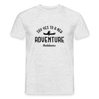Adventure outdoors - Bär - Männer T-Shirt - Grau meliert - Vorne - AI Model Male 178 dark (178cm)