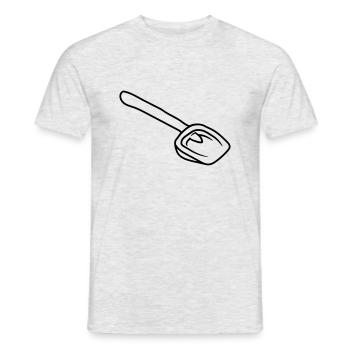 kontur version gelbe schaufel sandkasten spielzeug - Männer T-Shirt - Grau meliert - Vorne - AI Model Male 178 dark (178cm)