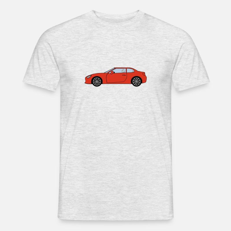 rotes Auto - Männer T-Shirt - Grau meliert
