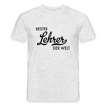 Bester Lehrer der Welt - Männer T-Shirt - Grau meliert - Vorne - AI Model Male 178 dark (178cm)