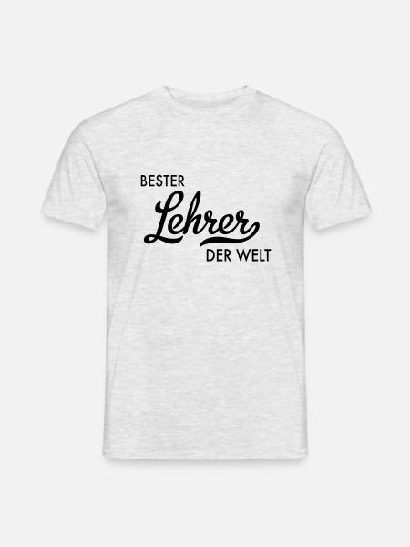 Bester Lehrer der Welt - Männer T-Shirt - Grau meliert