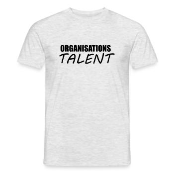 organisationstalent - organisation - talent - Männer T-Shirt - Grau meliert - Vorne - AI Model Male 178 dark (178cm)