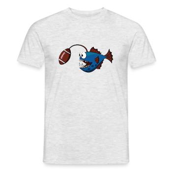 Anglerfish Football frogfish Football players - Men's T-Shirt - heather grey - Front - AI Model Male 178 dark (178cm)
