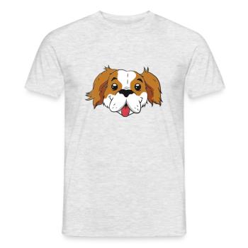 T-shirt Cute Dog - Men's T-Shirt - heather grey - Front - AI Model Male 178 dark (178cm)