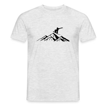 Snowboard Snowboarder - T-shirt homme - gris chiné - Devant - AI Model Male 178 dark (178cm)
