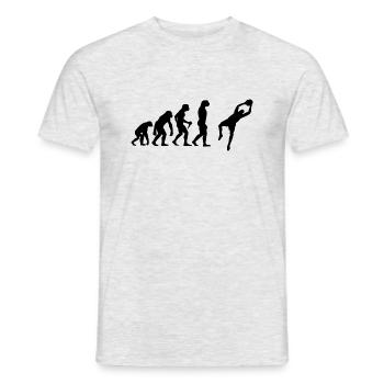 Fußball Evolution Torwart Fußballer Torhüter Fussb - Männer T-Shirt - Grau meliert - Vorne - AI Model Male 178 dark (178cm)