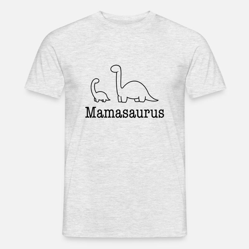 Mamasaurus - Dinosaurier - Geschenkidee - Männer T-Shirt - Grau meliert