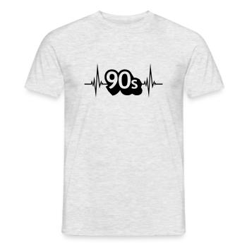 Puls 90s Kid - Männer T-Shirt - Grau meliert - Vorne - AI Model Male 178 dark (178cm)