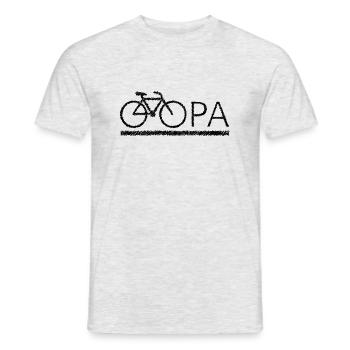 bester Opa Fahrrad Mountainbike Radeln Kritzeln - Männer T-Shirt - Grau meliert - Vorne - AI Model Male 178 dark (178cm)