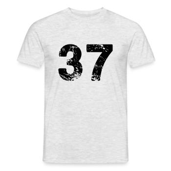 37 - Men's T-Shirt - heather grey - Front - AI Model Male 178 dark (178cm)