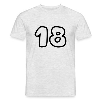 18 - Men's T-Shirt - heather grey - Front - AI Model Male 178 dark (178cm)