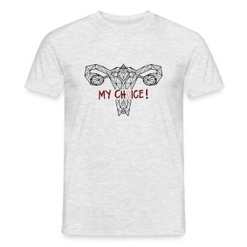 MyChoice Geo - Männer T-Shirt - Grau meliert - Vorne - AI Model Male 178 dark (178cm)