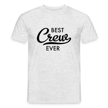 Crew - Männer T-Shirt - Grau meliert - Vorne - AI Model Male 178 dark (178cm)